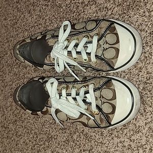 Coach Barrett sneakers size 8, brown leather